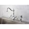 Kingston Brass KS1231TALBS Mono Deck Mount Kitchen Faucet W/ Brass Sprayer, Chrome KS1231TALBS - alternate 2